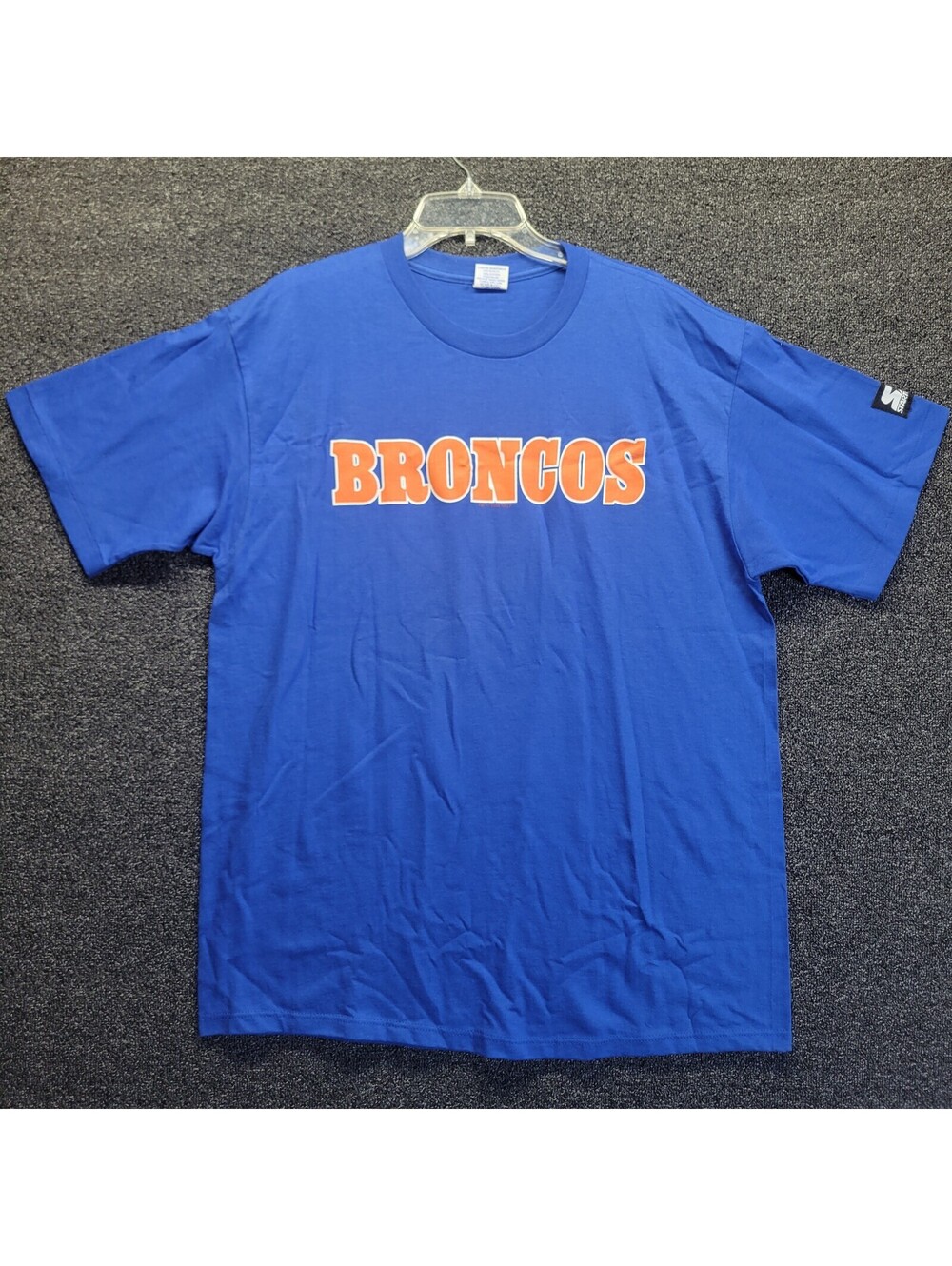 Vintage DENVER BRONCOS Blue Men's Sz L STARTER Single Stitch Shirt - #7 ELWAY